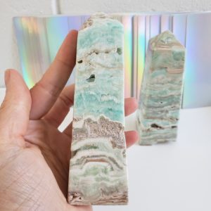Energy Crystals Caribbean Calcite M Towers 6