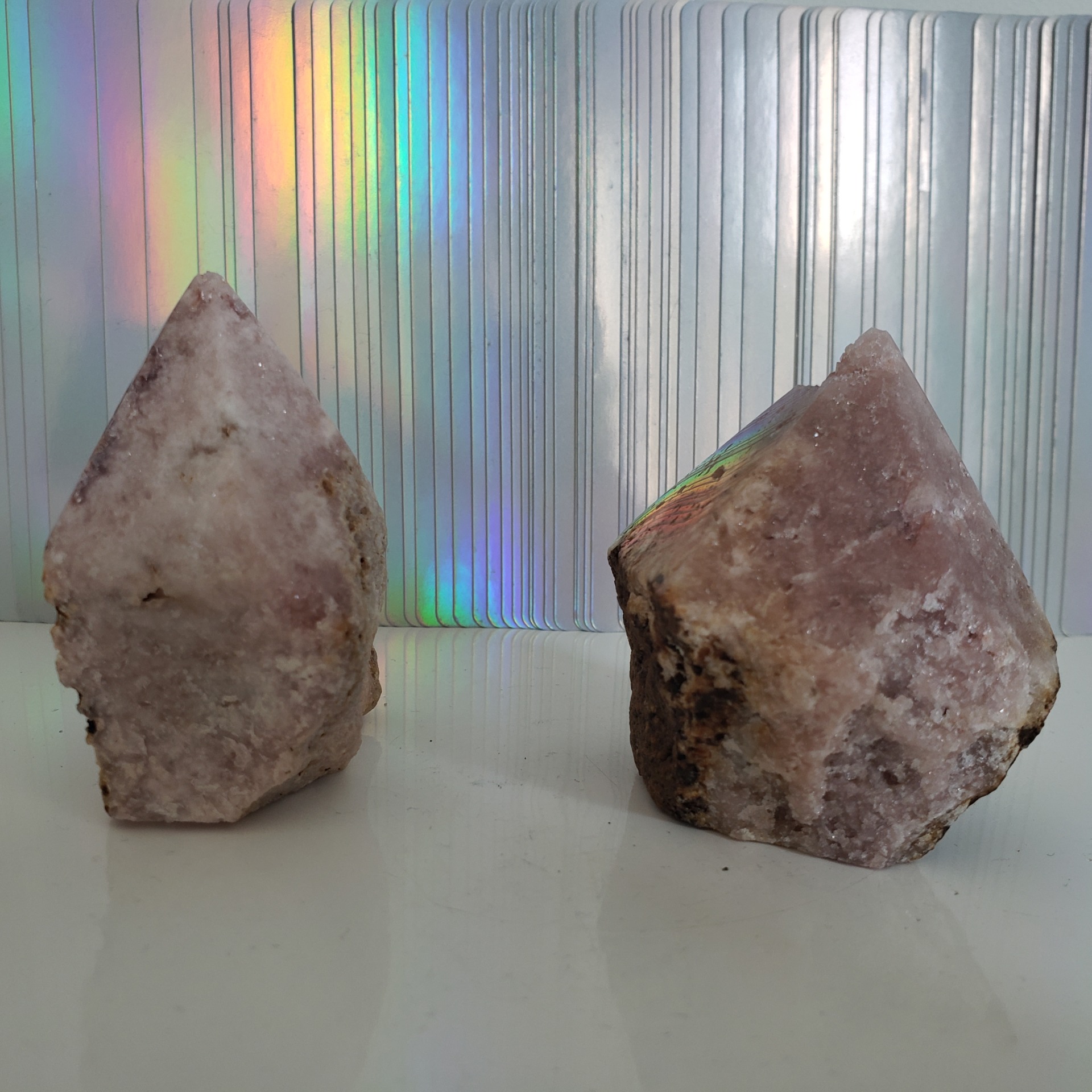 Energy Crystals Pink Amethyst Point w Druzy J23 (6)