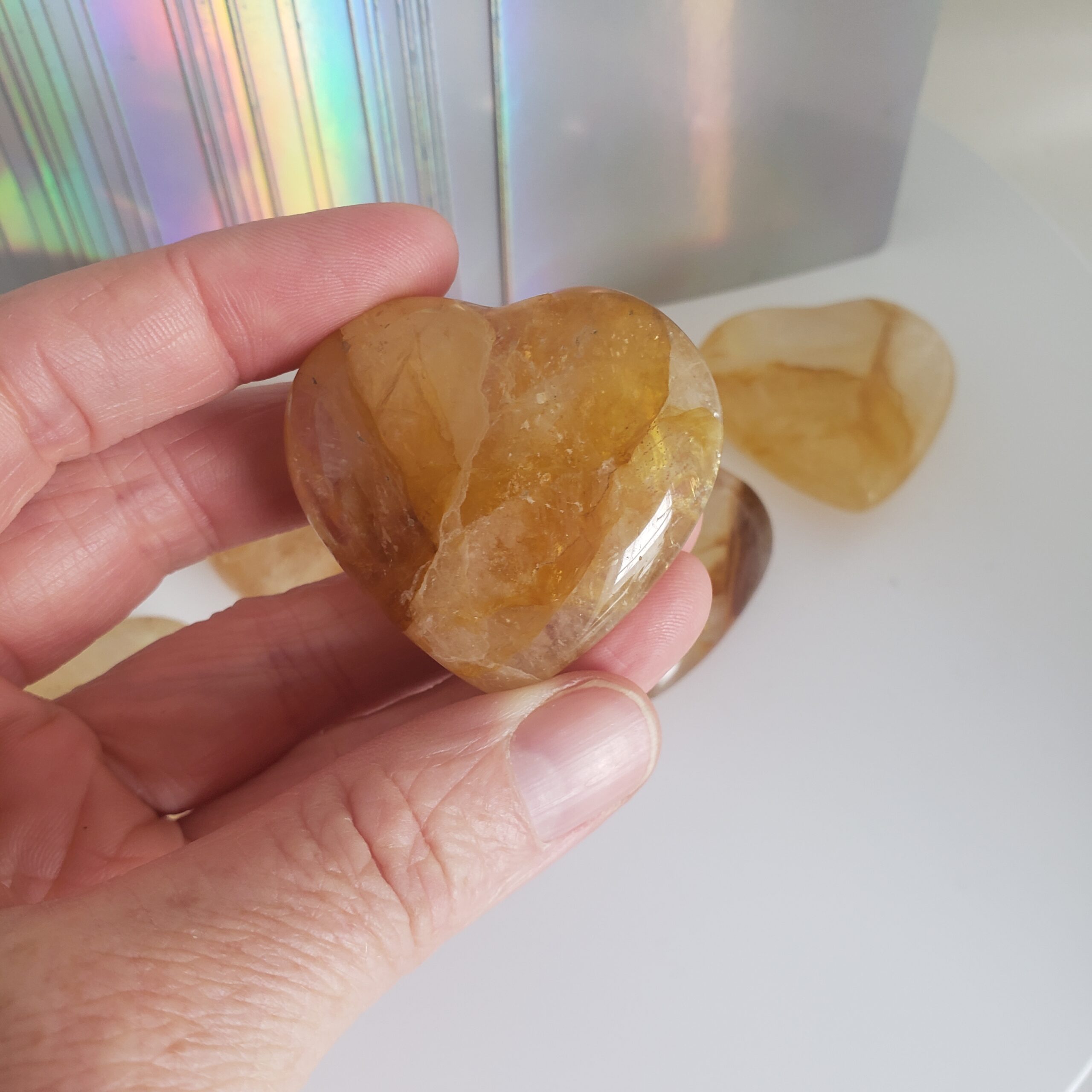 golden healer quartz heart s